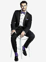 Front View Thumbnail - Regalia - PANTONE Ultra Violet Men's Socks in Wedding Colors by After Six