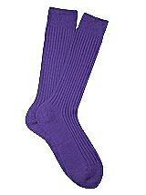Rear View Thumbnail - Regalia - PANTONE Ultra Violet Men's Socks in Wedding Colors by After Six