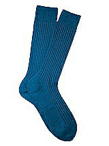 Rear View Thumbnail - Ocean Blue Men's Socks in Wedding Colors by After Six