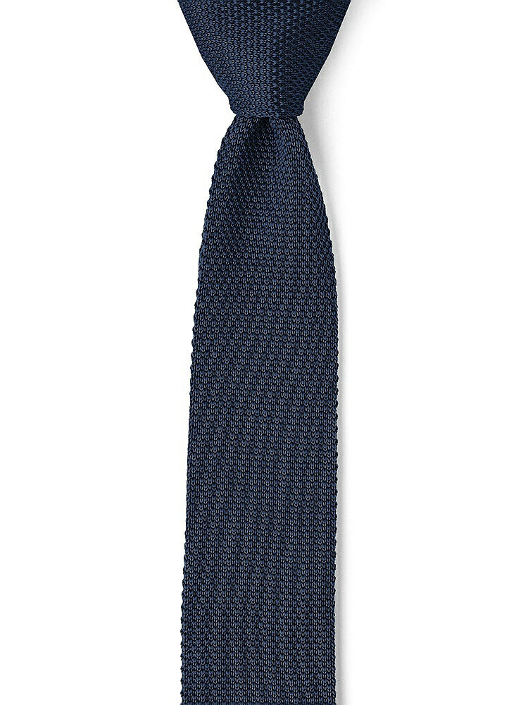 Front View - Midnight Navy Knit Narrow Ties by After Six