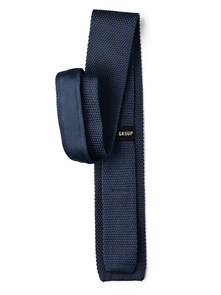 Back View - Midnight Navy Knit Narrow Ties by After Six