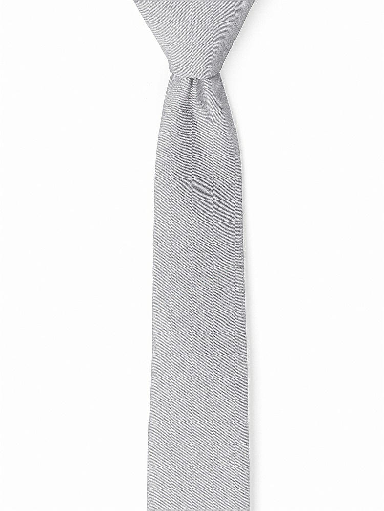 Front View - French Gray Peau de Soie Narrow Ties by After Six