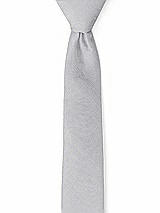 Front View Thumbnail - French Gray Peau de Soie Narrow Ties by After Six