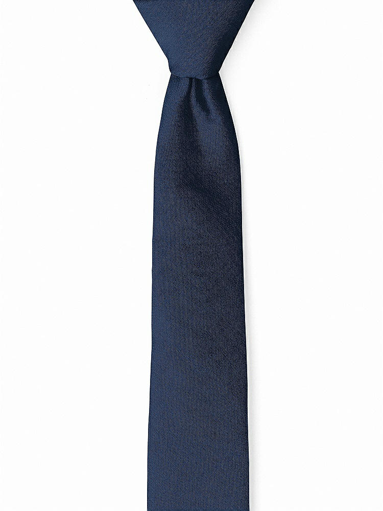 Front View - Midnight Navy Peau de Soie Narrow Ties by After Six