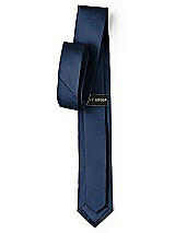 Rear View Thumbnail - Midnight Navy Peau de Soie Narrow Ties by After Six