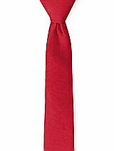 Front View Thumbnail - Poppy Red Peau de Soie Narrow Ties by After Six