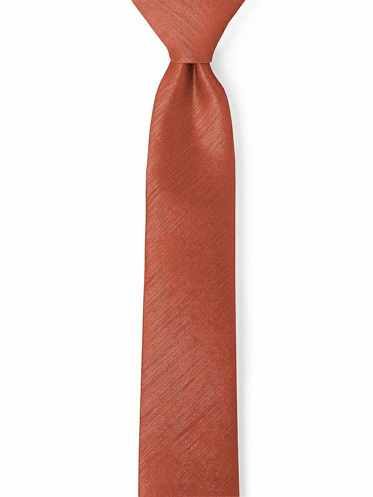 Front View - Burnt Orange Dupioni Narrow Ties by After Six