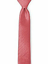 Front View Thumbnail - Candy Coral Dupioni Narrow Ties by After Six