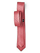 Rear View Thumbnail - Candy Coral Dupioni Narrow Ties by After Six
