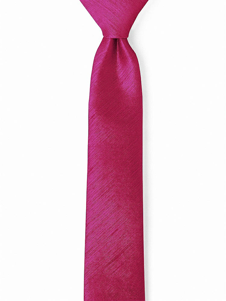 Front View - Sangria Dupioni Narrow Ties by After Six
