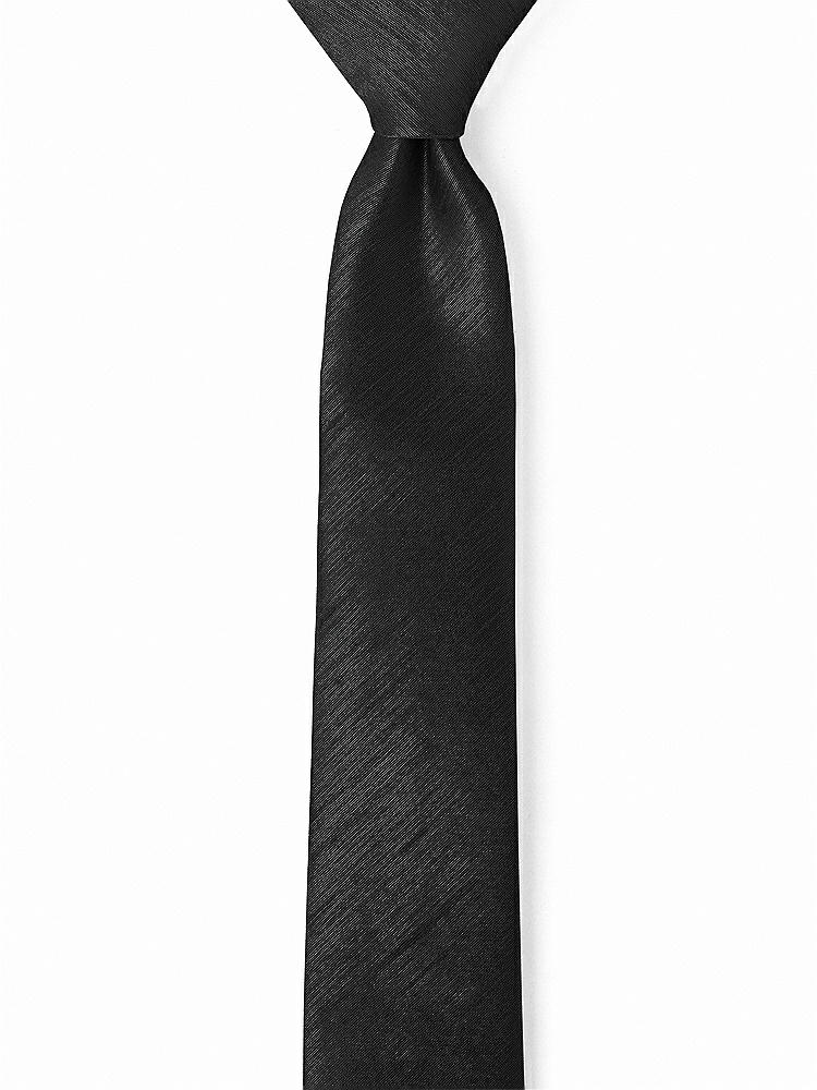Front View - Black Dupioni Narrow Ties by After Six