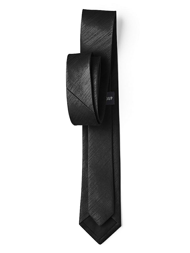Back View - Black Dupioni Narrow Ties by After Six