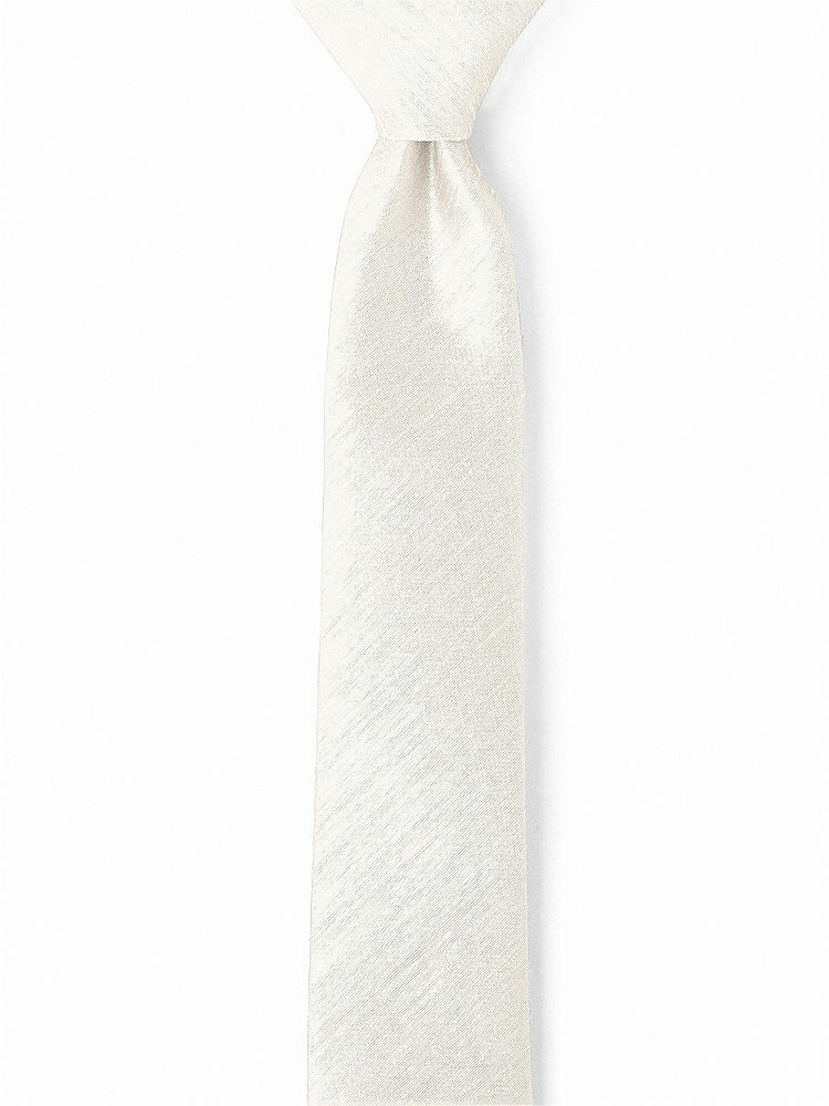 Front View - Ivory Dupioni Narrow Ties by After Six