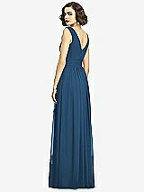 Alt View 5 Thumbnail - Dusk Blue Sleeveless Draped Chiffon Maxi Dress with Front Slit