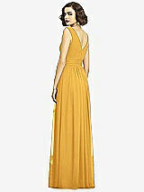 Alt View 5 Thumbnail - NYC Yellow Sleeveless Draped Chiffon Maxi Dress with Front Slit