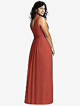 Alt View 2 Thumbnail - Amber Sunset Sleeveless Draped Chiffon Maxi Dress with Front Slit