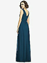 Alt View 5 Thumbnail - Atlantic Blue Sleeveless Draped Chiffon Maxi Dress with Front Slit
