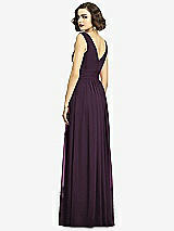 Alt View 5 Thumbnail - Aubergine Sleeveless Draped Chiffon Maxi Dress with Front Slit