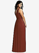 Alt View 2 Thumbnail - Auburn Moon Sleeveless Draped Chiffon Maxi Dress with Front Slit