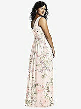 Alt View 2 Thumbnail - Blush Garden Sleeveless Draped Chiffon Maxi Dress with Front Slit