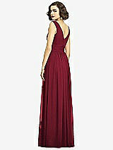Alt View 5 Thumbnail - Burgundy Sleeveless Draped Chiffon Maxi Dress with Front Slit