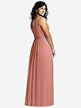 Alt View 2 Thumbnail - Desert Rose Sleeveless Draped Chiffon Maxi Dress with Front Slit