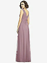 Alt View 5 Thumbnail - Dusty Rose Sleeveless Draped Chiffon Maxi Dress with Front Slit