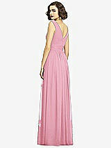 Alt View 5 Thumbnail - Peony Pink Sleeveless Draped Chiffon Maxi Dress with Front Slit