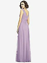 Alt View 5 Thumbnail - Pale Purple Sleeveless Draped Chiffon Maxi Dress with Front Slit