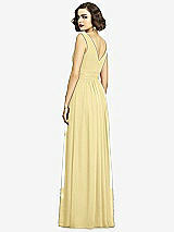 Alt View 5 Thumbnail - Pale Yellow Sleeveless Draped Chiffon Maxi Dress with Front Slit