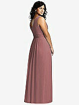 Alt View 2 Thumbnail - Rosewood Sleeveless Draped Chiffon Maxi Dress with Front Slit