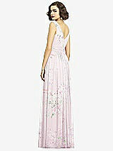 Alt View 5 Thumbnail - Watercolor Print Sleeveless Draped Chiffon Maxi Dress with Front Slit