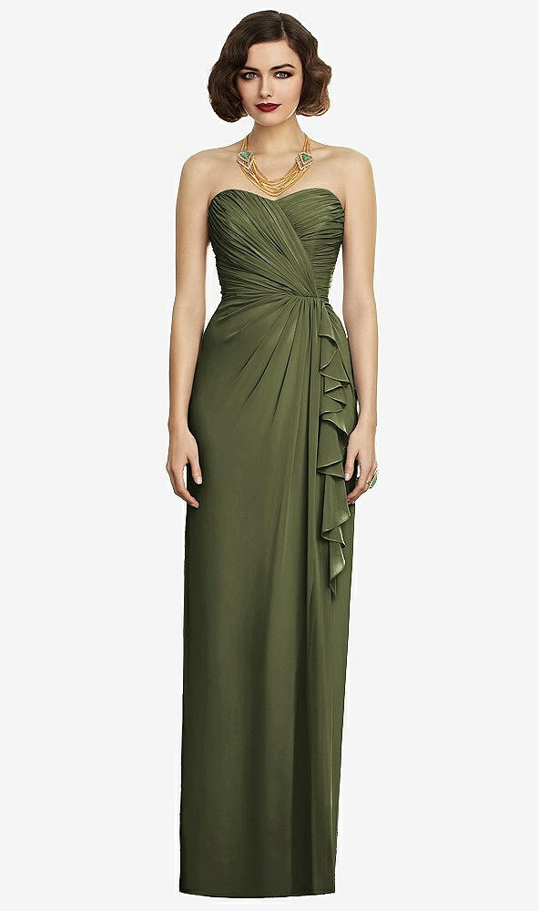 Front View - Olive Green Dessy Collection Style 2895