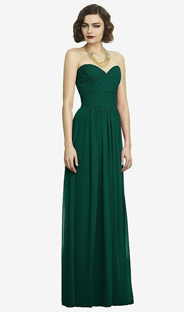 Front View - Hunter Green Dessy Collection Style 2896