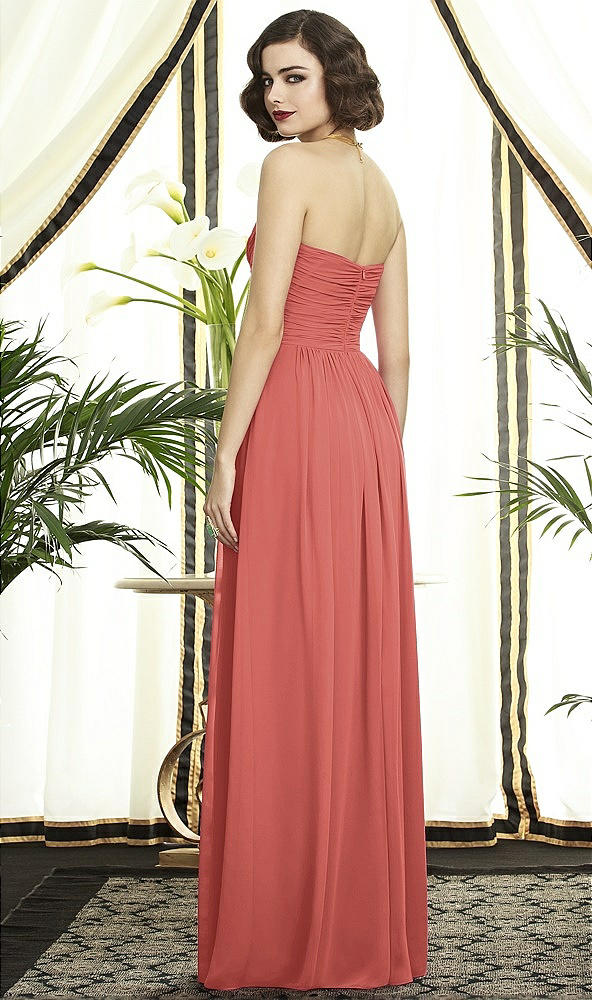 Back View - Coral Pink Dessy Collection Style 2896