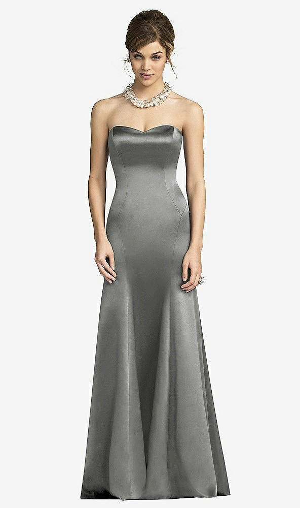 Front View - Charcoal Gray After Six Bridesmaids Style 6673