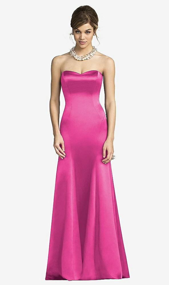 Front View - Fuchsia After Six Bridesmaids Style 6673