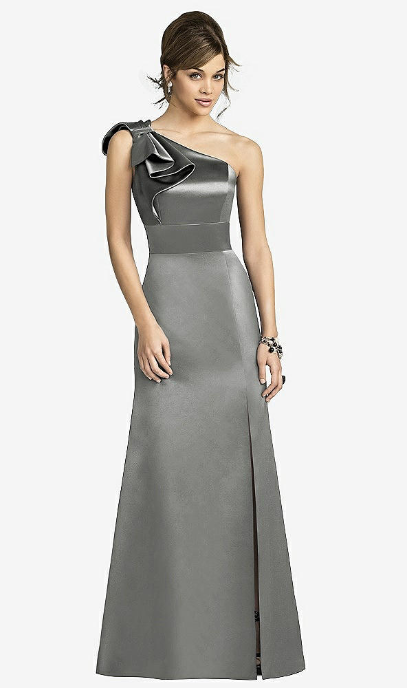 Front View - Charcoal Gray After Six Bridesmaids Style 6674