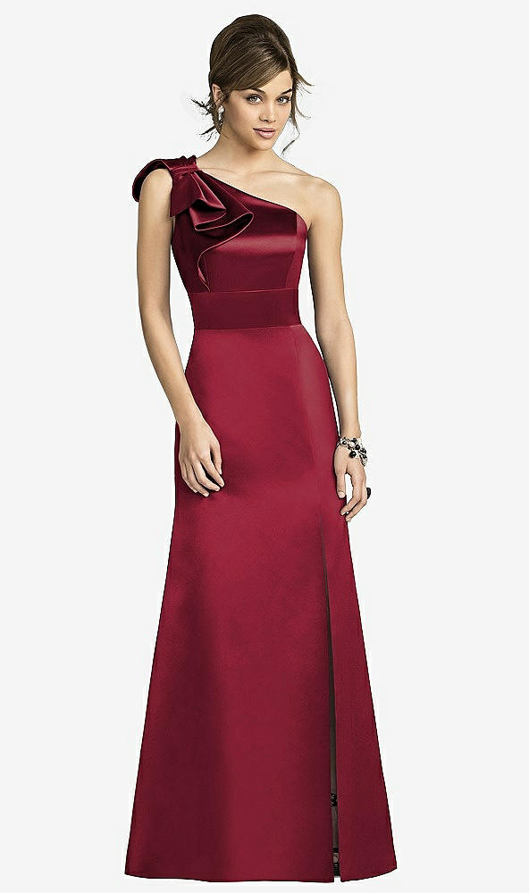 Front View - Burgundy After Six Bridesmaids Style 6674