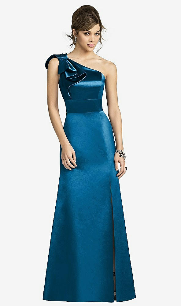 Front View - Ocean Blue After Six Bridesmaids Style 6674