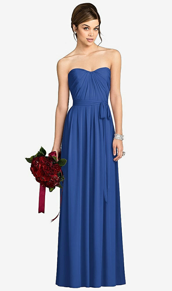 Front View - Classic Blue After Six Bridesmaid Dress 6678