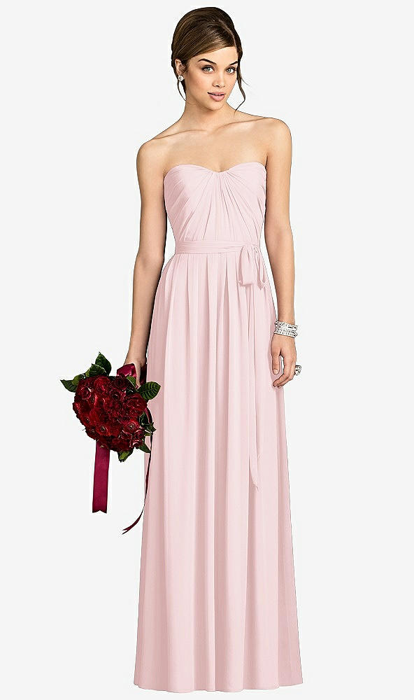 Front View - Ballet Pink After Six Bridesmaid Dress 6678