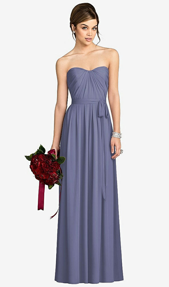 Front View - French Blue After Six Bridesmaid Dress 6678