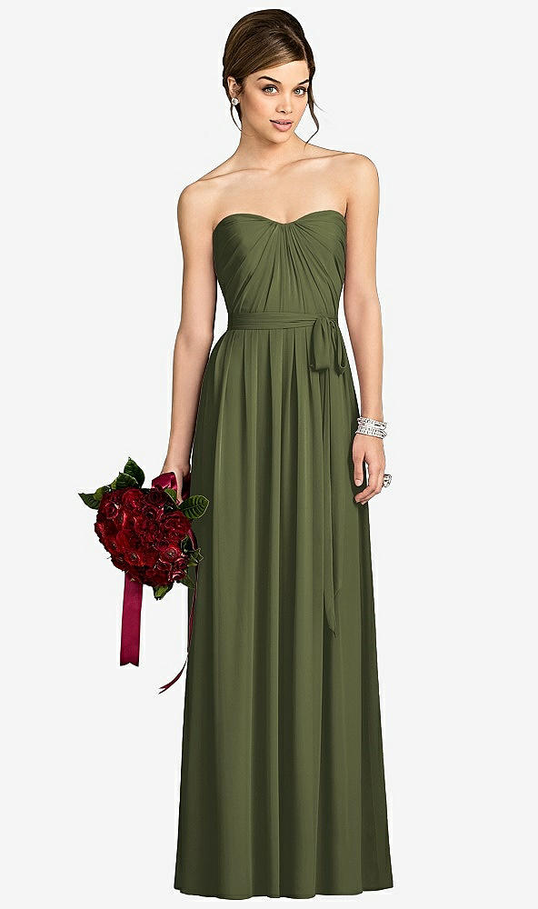 Front View - Olive Green After Six Bridesmaid Dress 6678