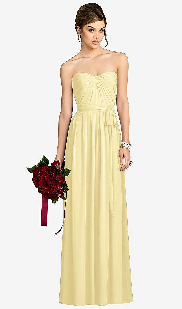 Front View - Pale Yellow After Six Bridesmaid Dress 6678
