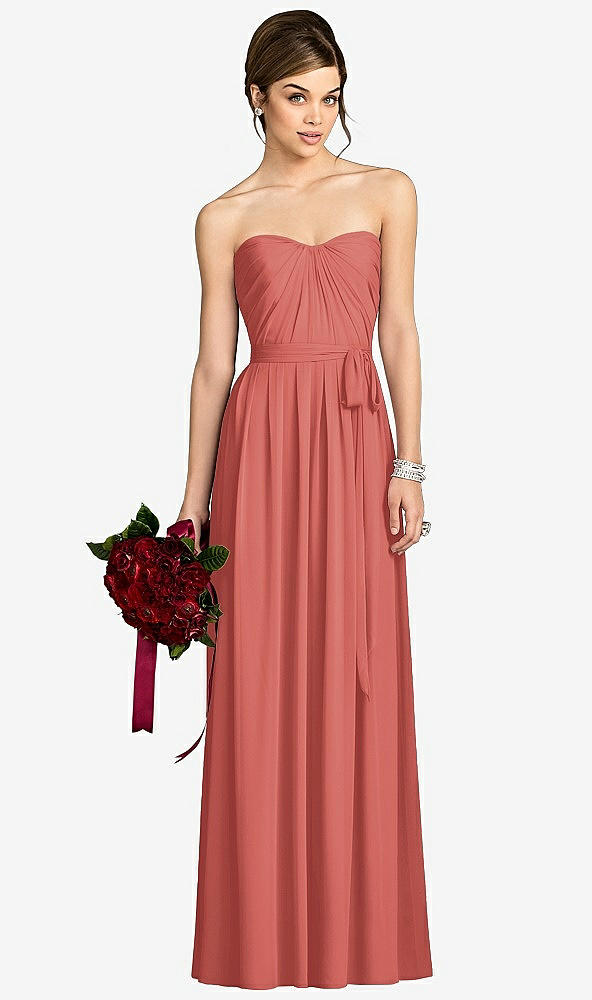 Front View - Coral Pink After Six Bridesmaid Dress 6678