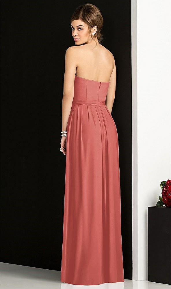 Back View - Coral Pink After Six Bridesmaid Dress 6678
