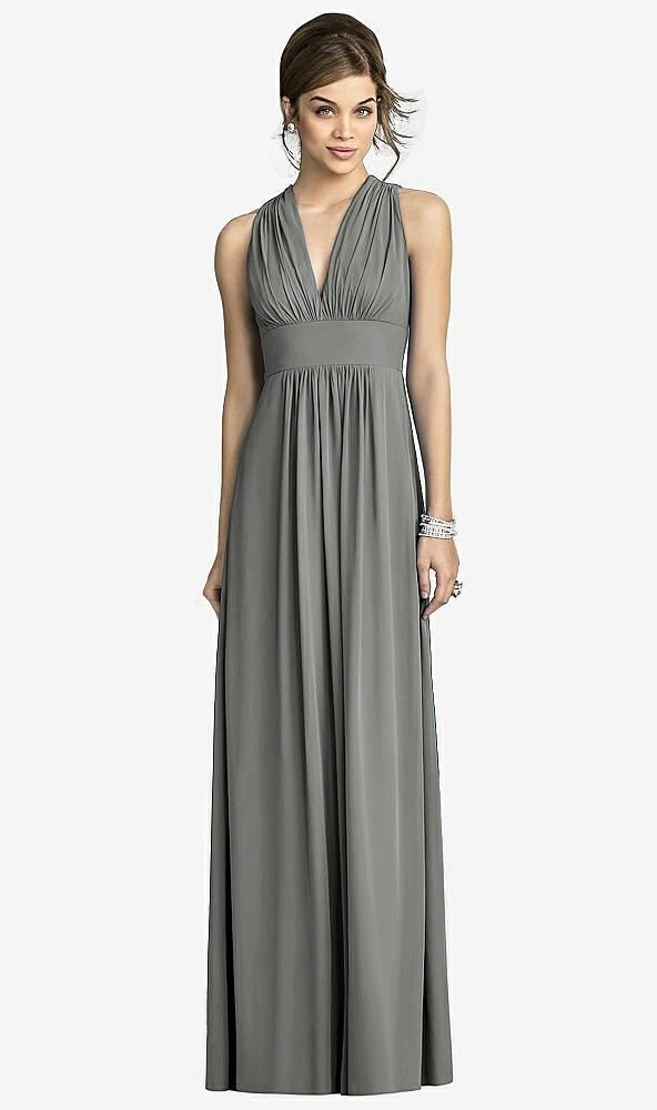 Front View - Charcoal Gray After Six Bridesmaids Style 6680