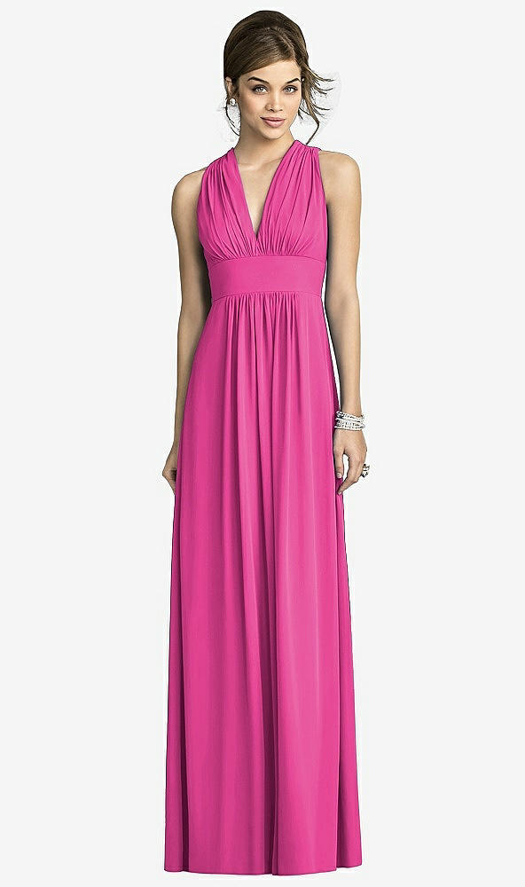 Front View - Fuchsia After Six Bridesmaids Style 6680