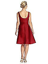 Rear View Thumbnail - Garnet V-Neck Sleeveless Cocktail Length Dress